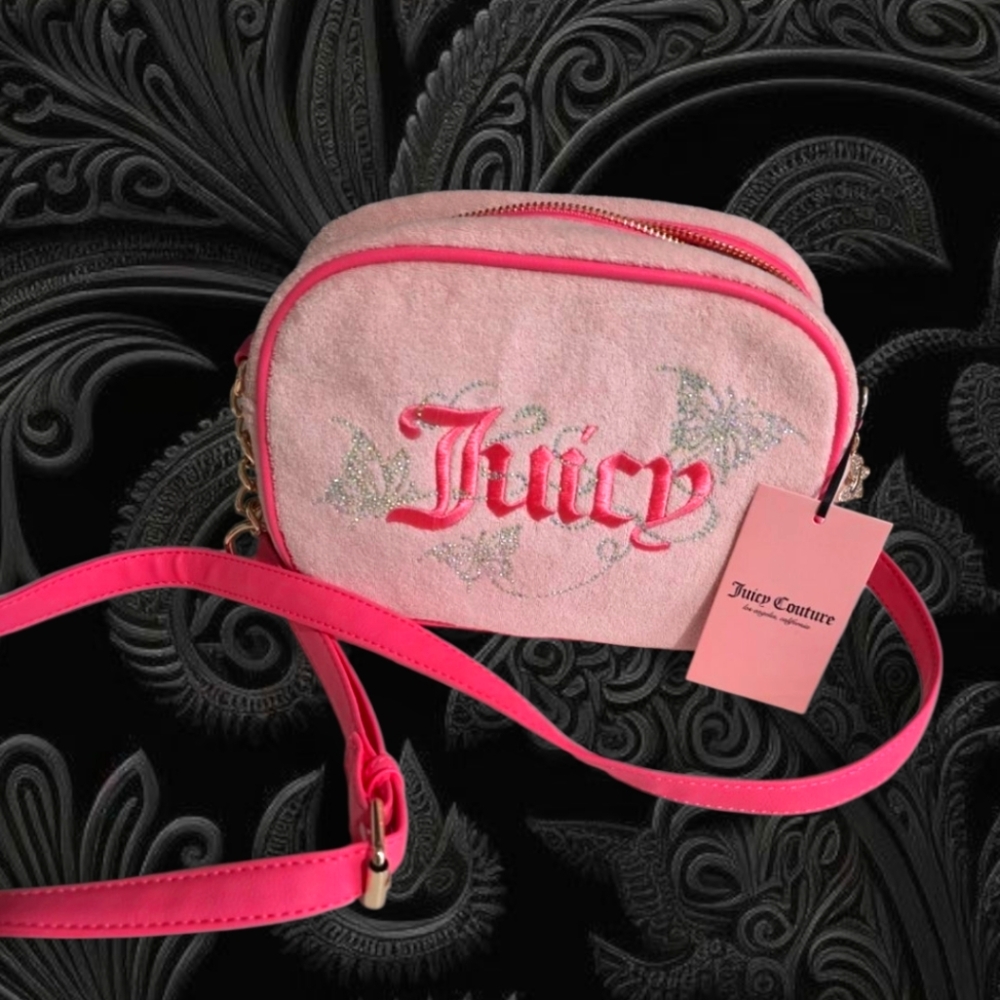 Juicy Couture Winging It Pink Crossbody Bag